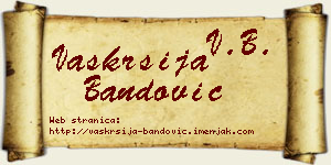 Vaskrsija Bandović vizit kartica